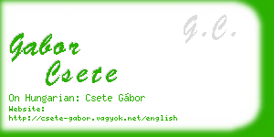 gabor csete business card
