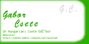 gabor csete business card